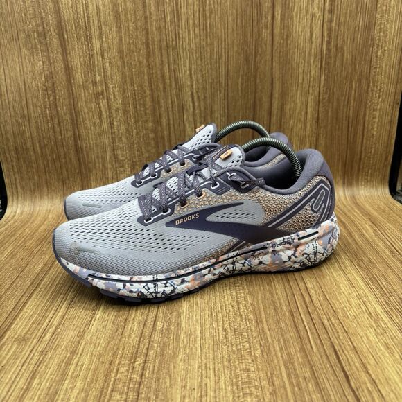 Brooks Women's Ghost 14 Neutral Running Shoe - Cadet/Thistle/Papaya Punch 11 B - Picture 3 of 8